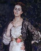 Alexander Yakovlevich GOLOVIN The Portrait of Mrs.Makovska oil painting picture wholesale